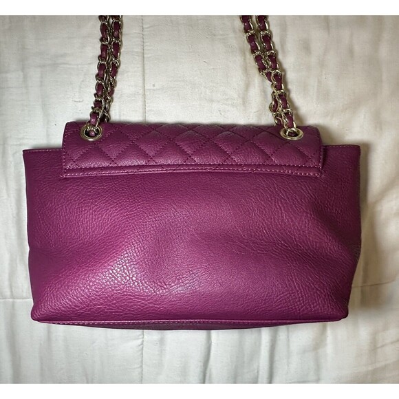 KENNETH COLE REACTION Berry Fuchsia Chain Colorful‎ Crossbody Purse - Picture 14 of 15